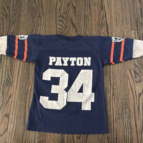 Vtg 80s Chicago Bears Walter Payton Kids Layered long sleeve Shirt medium - Picture 6 of 6